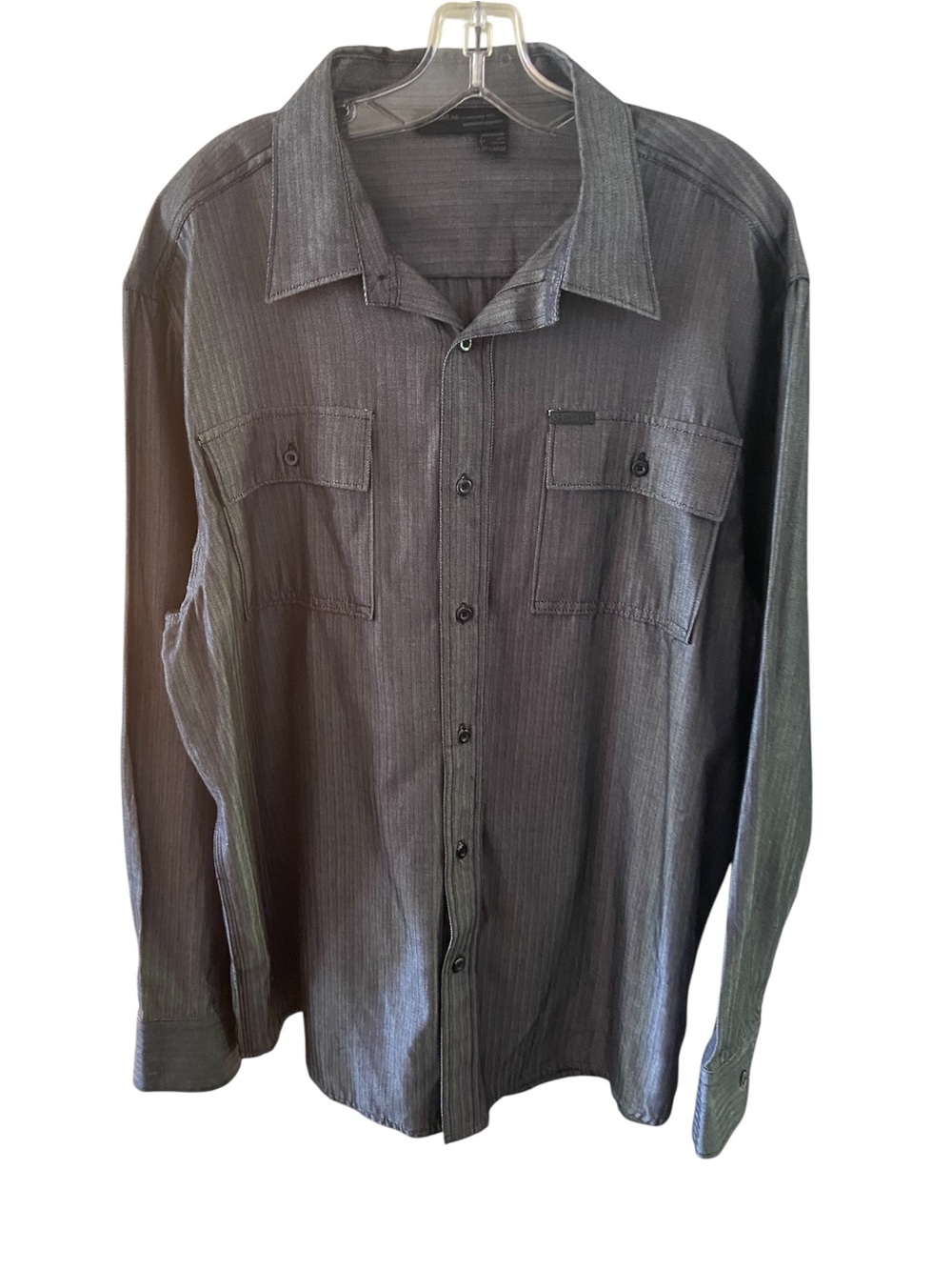 Vintage Y2K Rocawear Men’s 2XL Charcoal Button-Up Shirt Streetwear Hip Hop